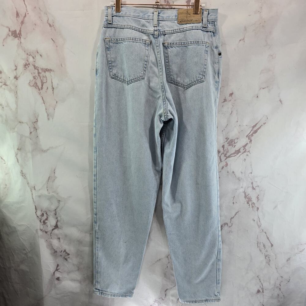 Vintage Eddie Bauer Jeans Womens 29 Light Wash High Rise Denim 90s Rigid Cotton
